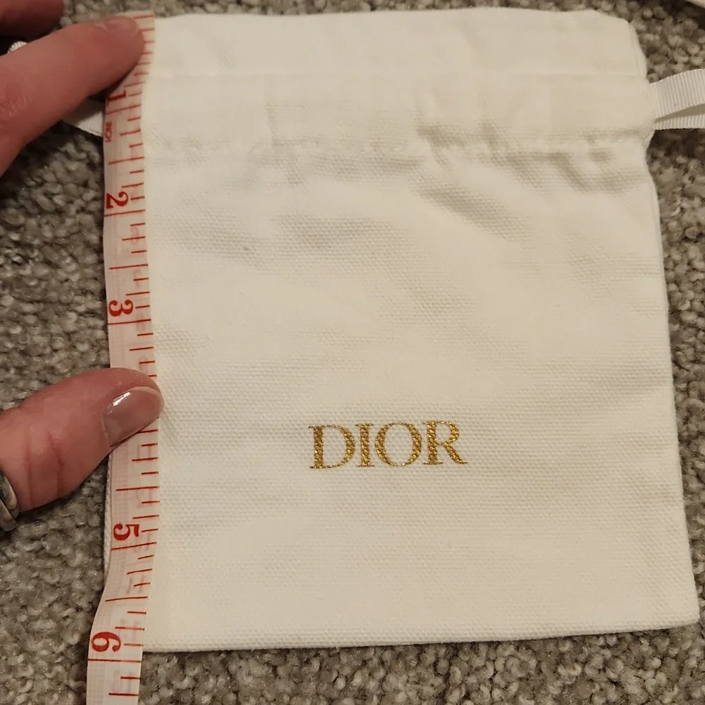 Dior White Pouches with Gold Logo - Picture 3 of 4